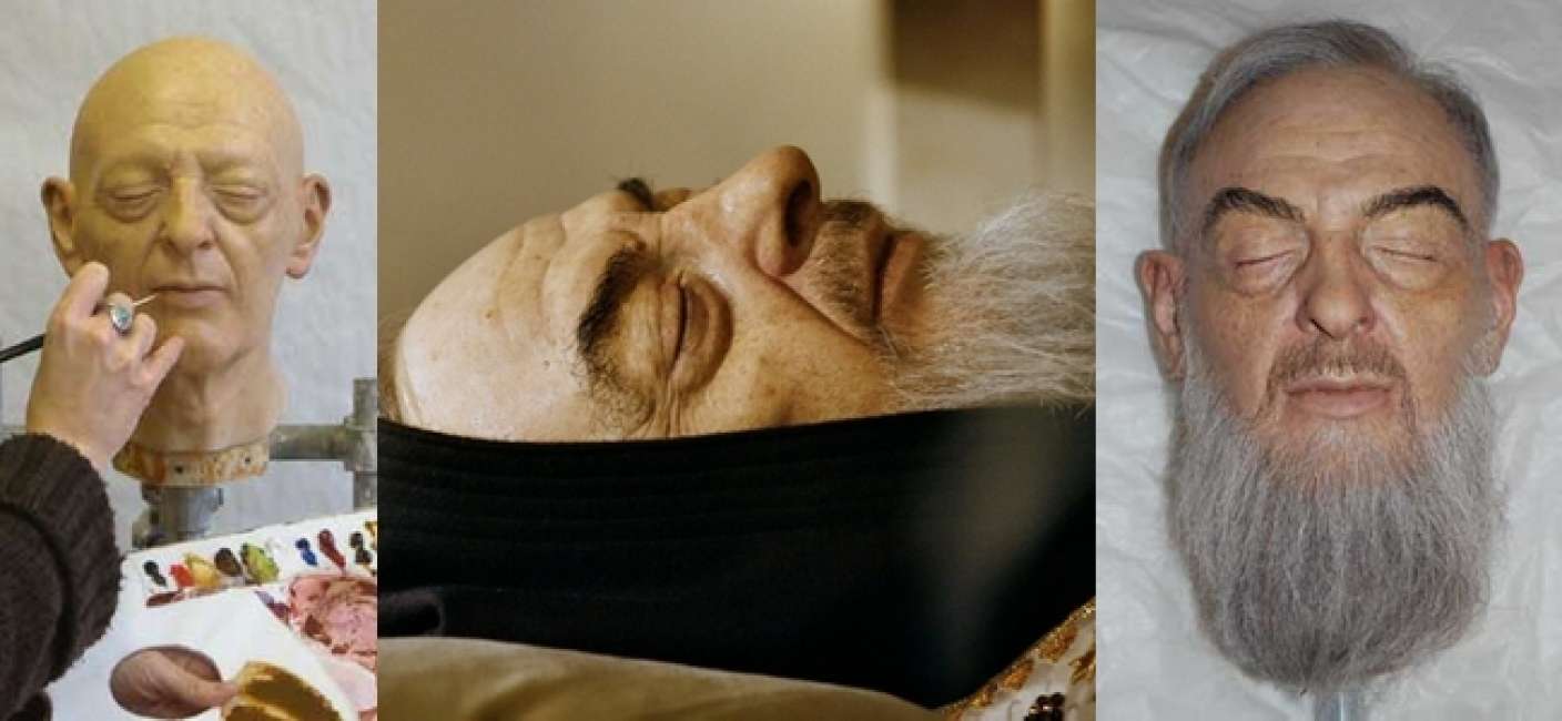 La maschera di silicone di Padre Pio