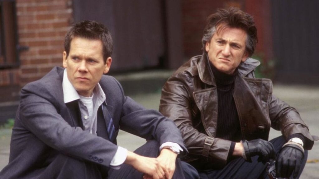 Kevin Bacon e Sean Penn in Mystic River