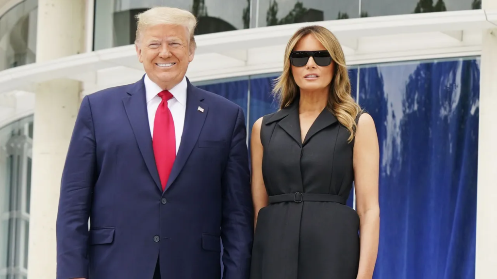 Melania Trump assieme al marito Donald