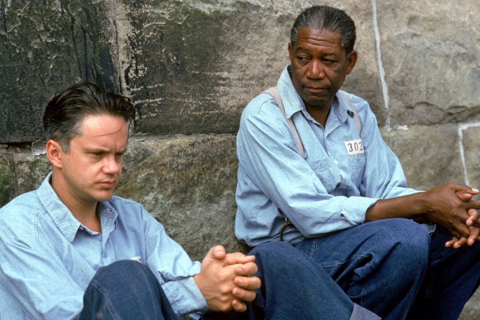 tim robbins e morgan freeman ne Le ali della libertà