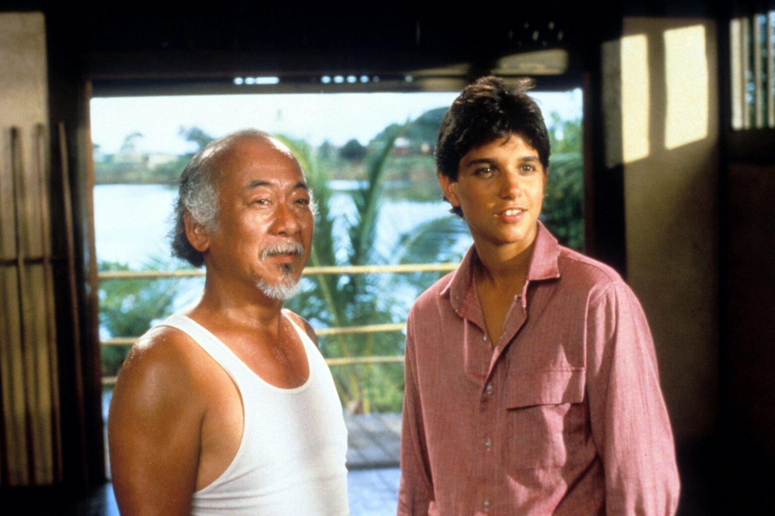 Karate Kid - per vincere domani: Daniel Larusso e Miyagi in una scena