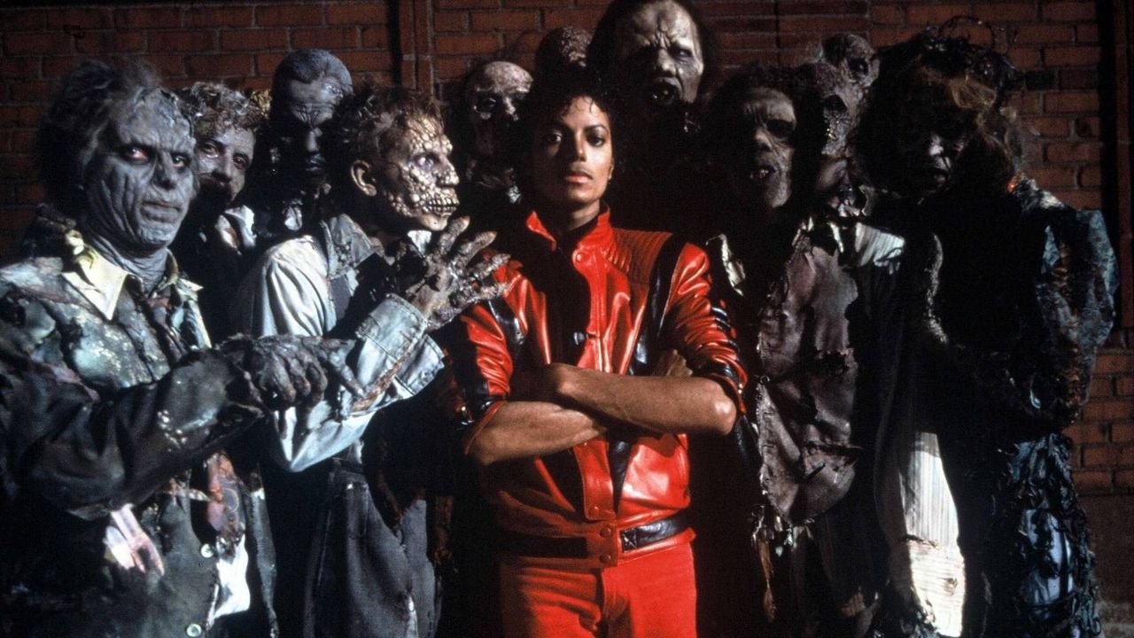 Michael Jackson sul set di Thriller