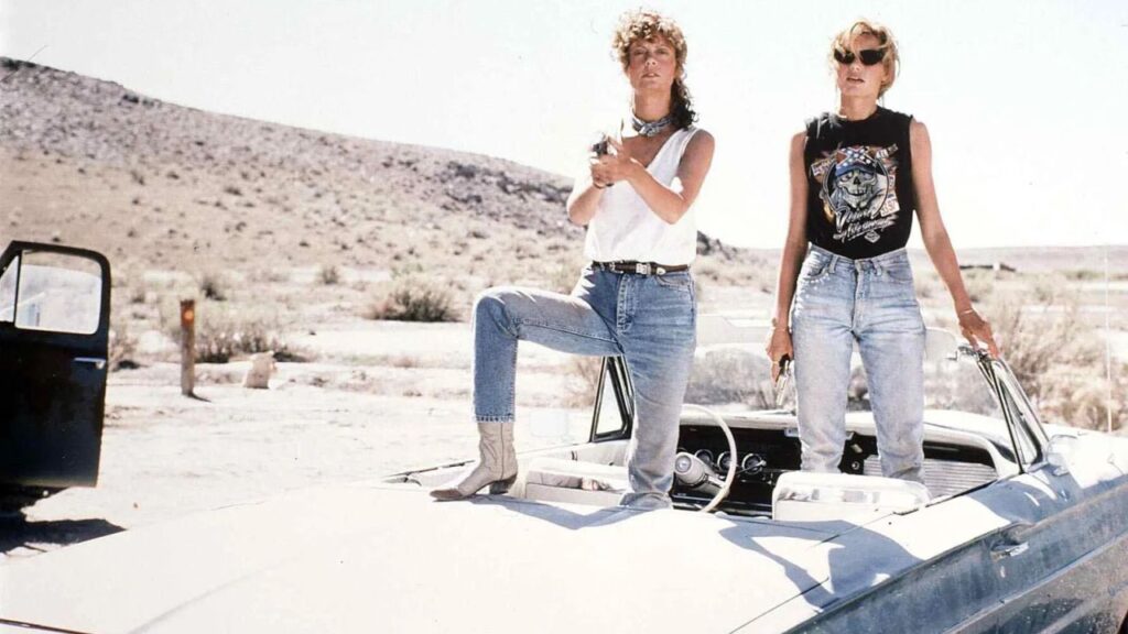 Susan Sarandon e Geena Davies in una scena di Thelma & Louise