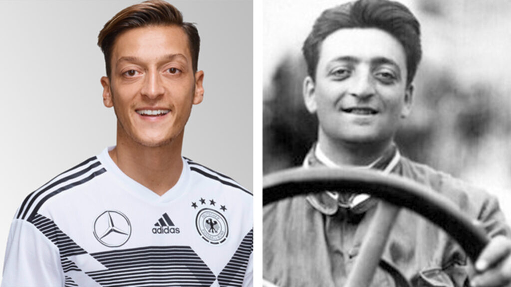 L'incredibile somiglianza tra Mesul Özil e Enzo Ferrari.