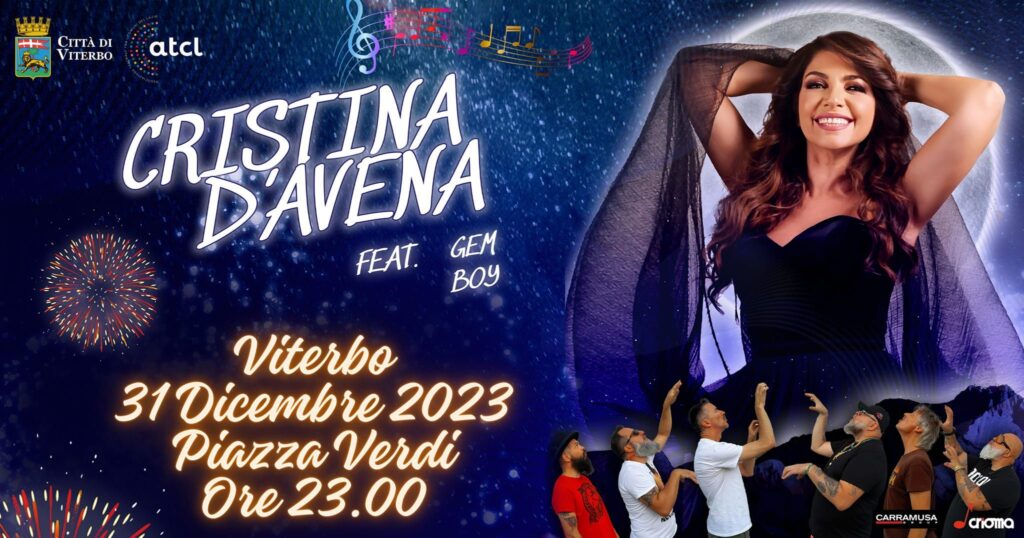 Cristina D'Avena, Capodanno 2024 a Viterbo