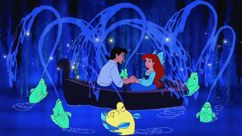 Una scena del cartone animato Disney La Sirenetta