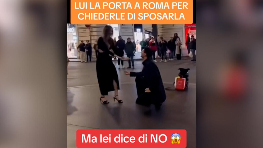 Proposta di matrimonio a Roma finita male