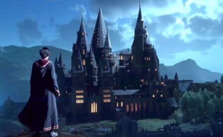 Frame tratto dal videogame Hogwarts Legacy