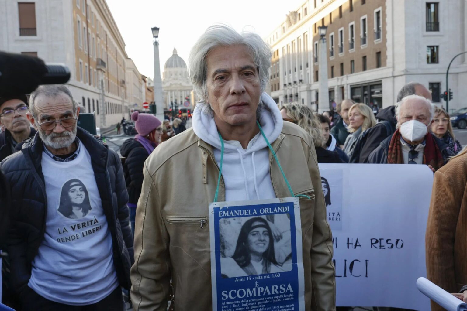 Pietro Orlandi ad una manifestazione