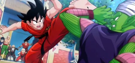 Frame che ritrae Goku e Junior in Dragon Ball