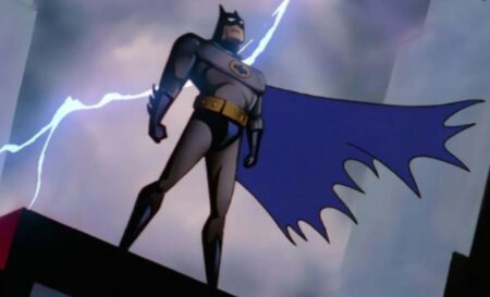 Frame che ritrae Batman nella serie animata