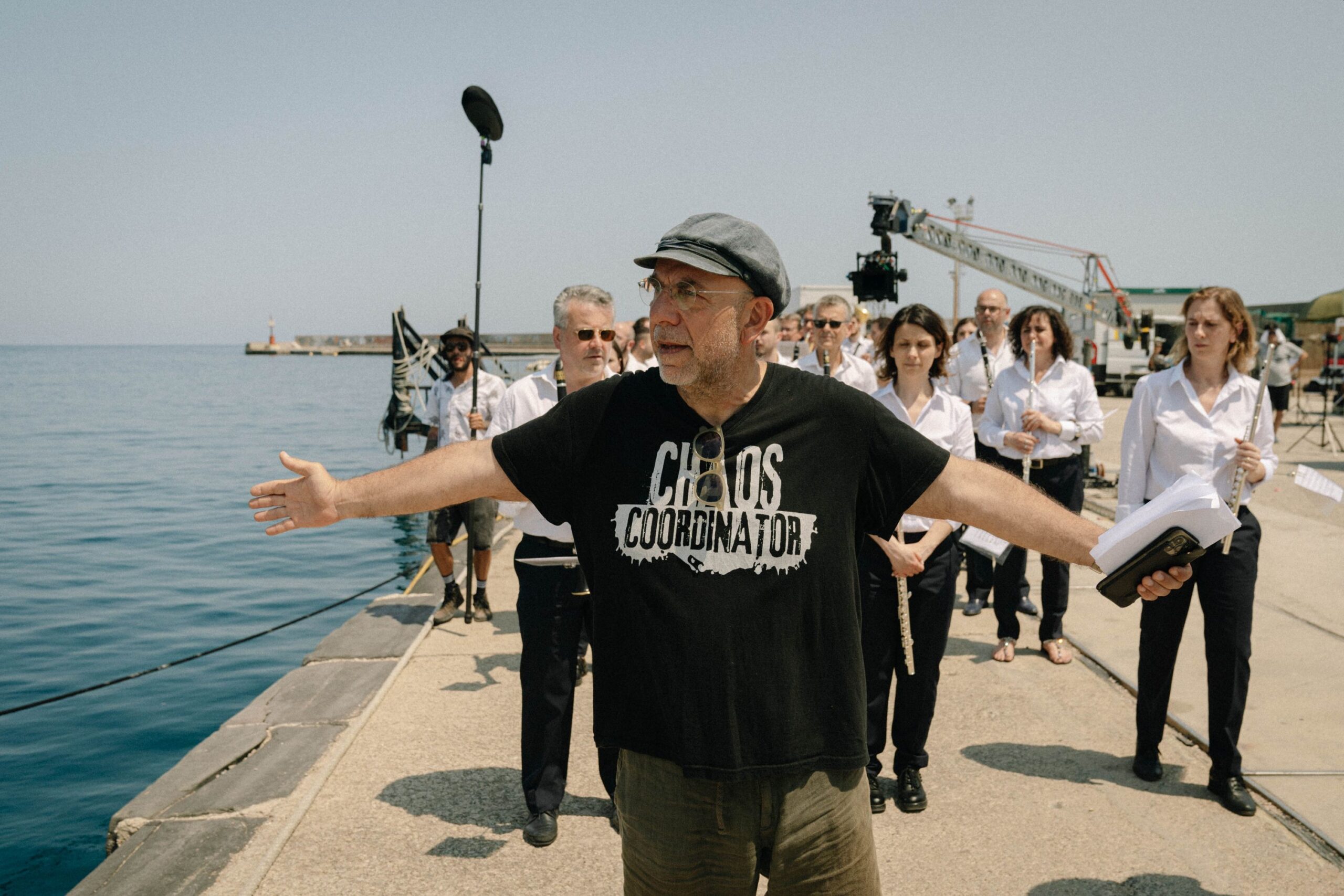 Paolo Virzì sul set di Un altro Ferragosto