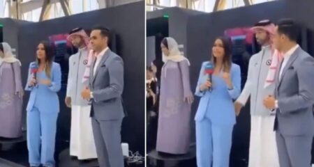 Robot Arabia Saudita tocca sedere donna