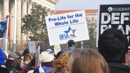 Una manifestazione pro-life in America
