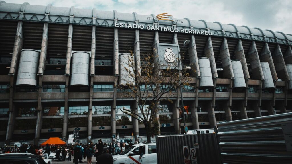 Uno scorcio del Santiago Bernabeu di Madrid