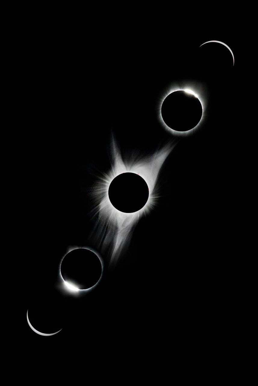 eclisse di sole in sequenza