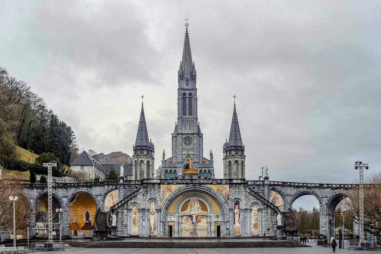 La basilica a Lourdes