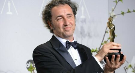 Paolo Sorrentino con l'Oscar