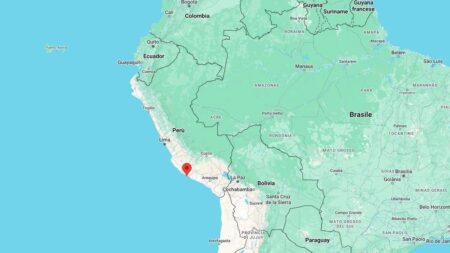 L'area del Perù colpita dal terremoto