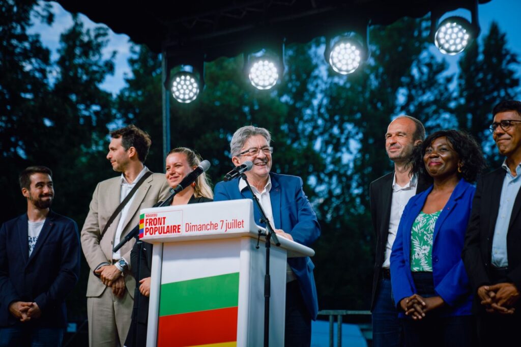 Jean Luc Mélenchon dopo la vittoria