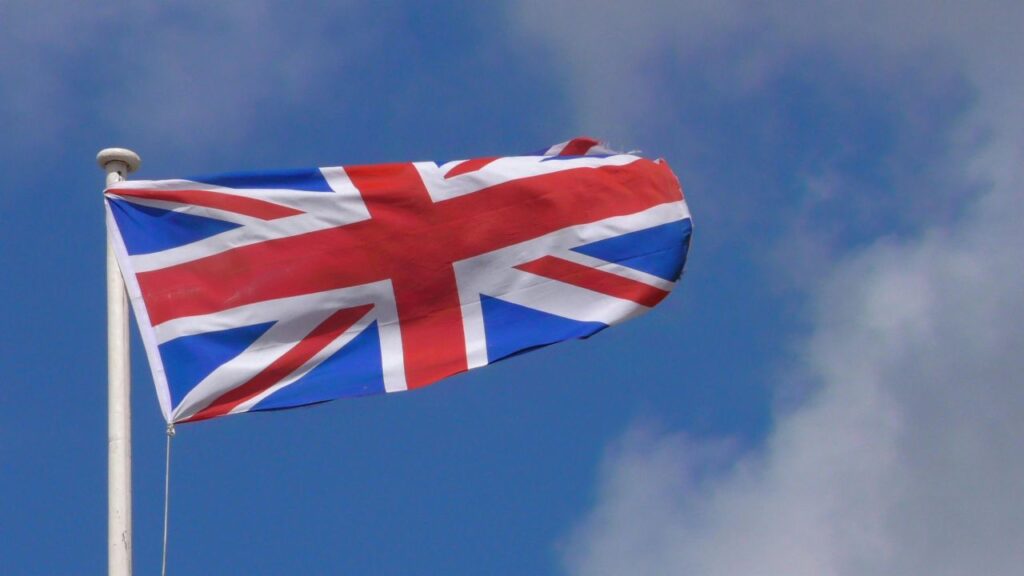 La Union Jack svolazzante