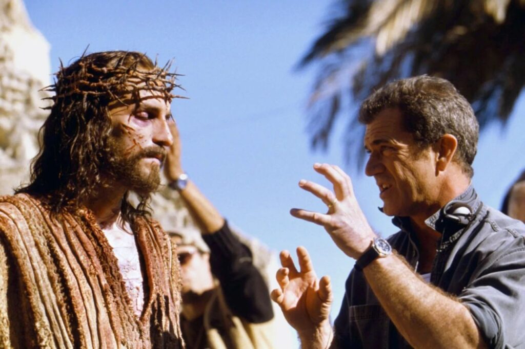 Mel Gibson sul set di La Passione