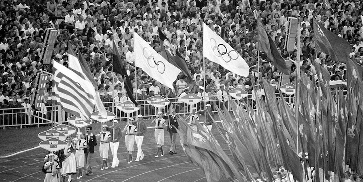 La cerimonia inaugurale di Mosca '80