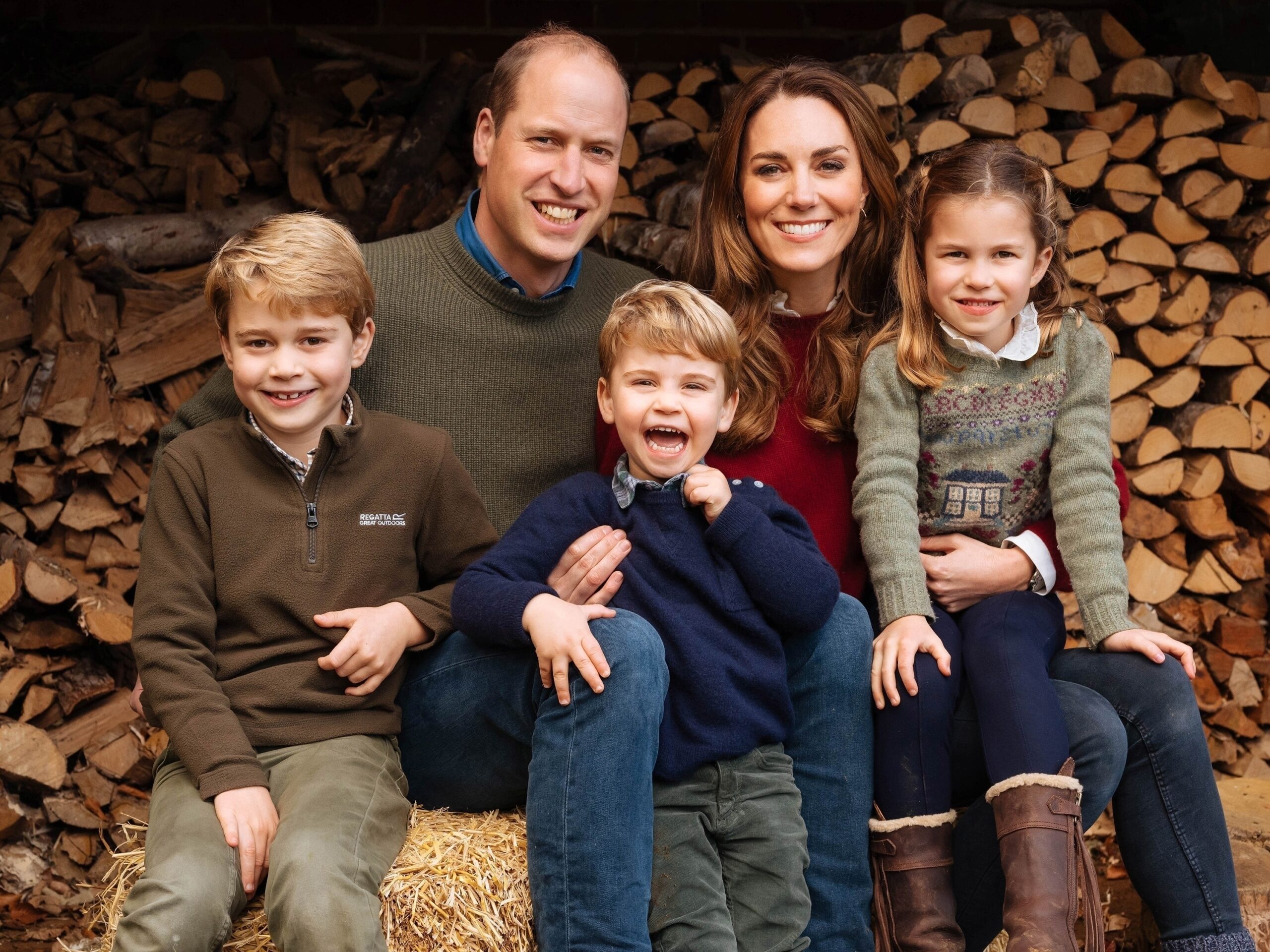 Una foto di famiglia di William e Kate con i figli