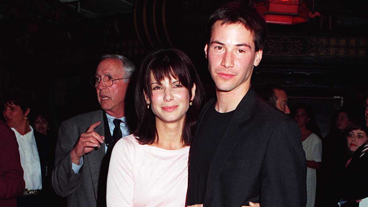 Keanu Reeves e Sandra Bullock durante la promozione di Speed