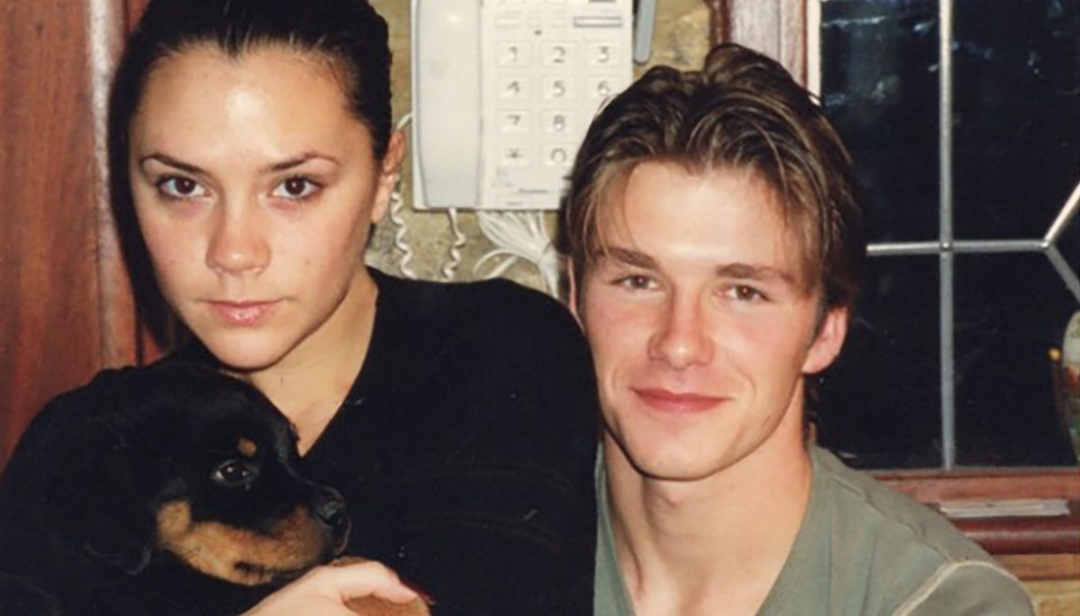Victoria e David Beckham all'inizio della loro storia