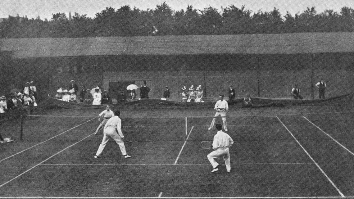 Una foto d'epoca dell'edizione 1897 del torneo di Wimbledon