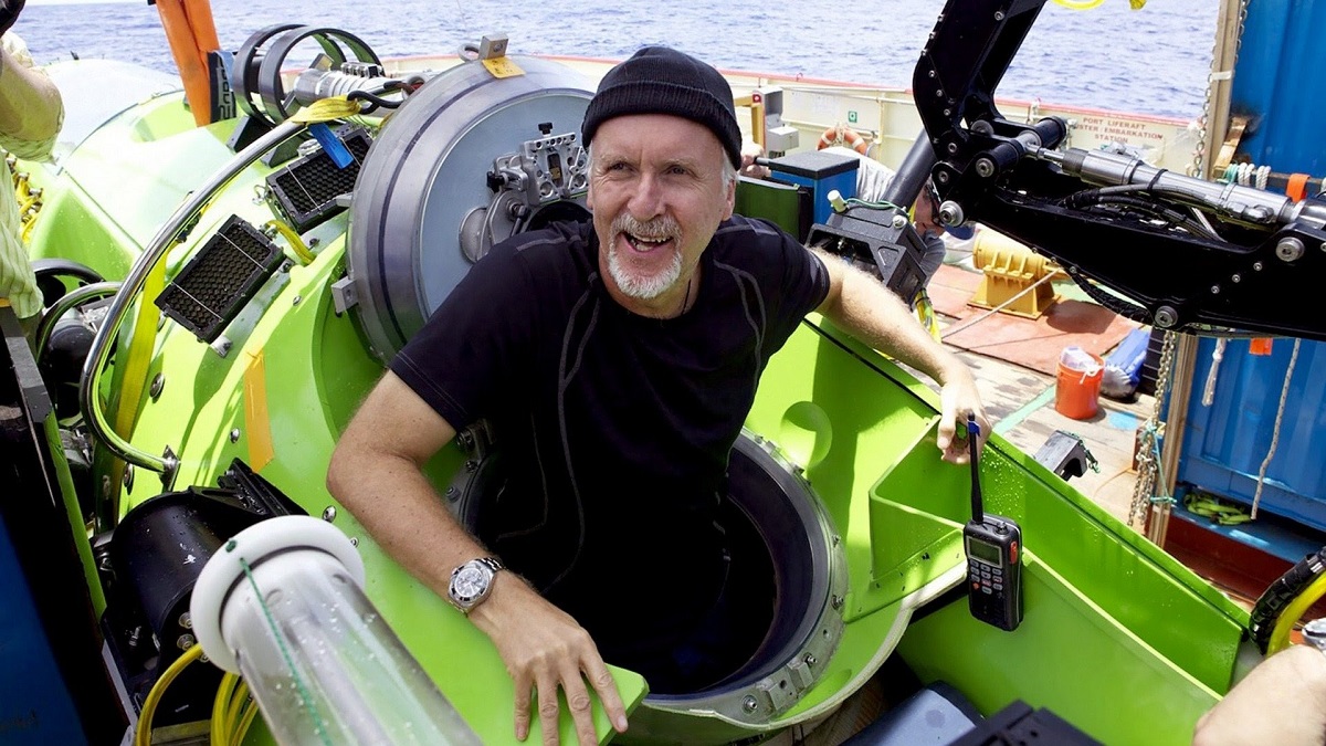 James Cameron sul set