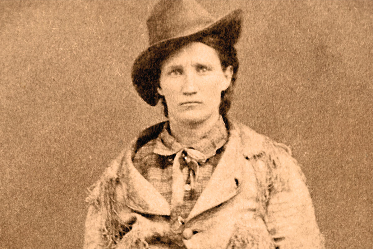 Calamity Jane in una immagina in seppia