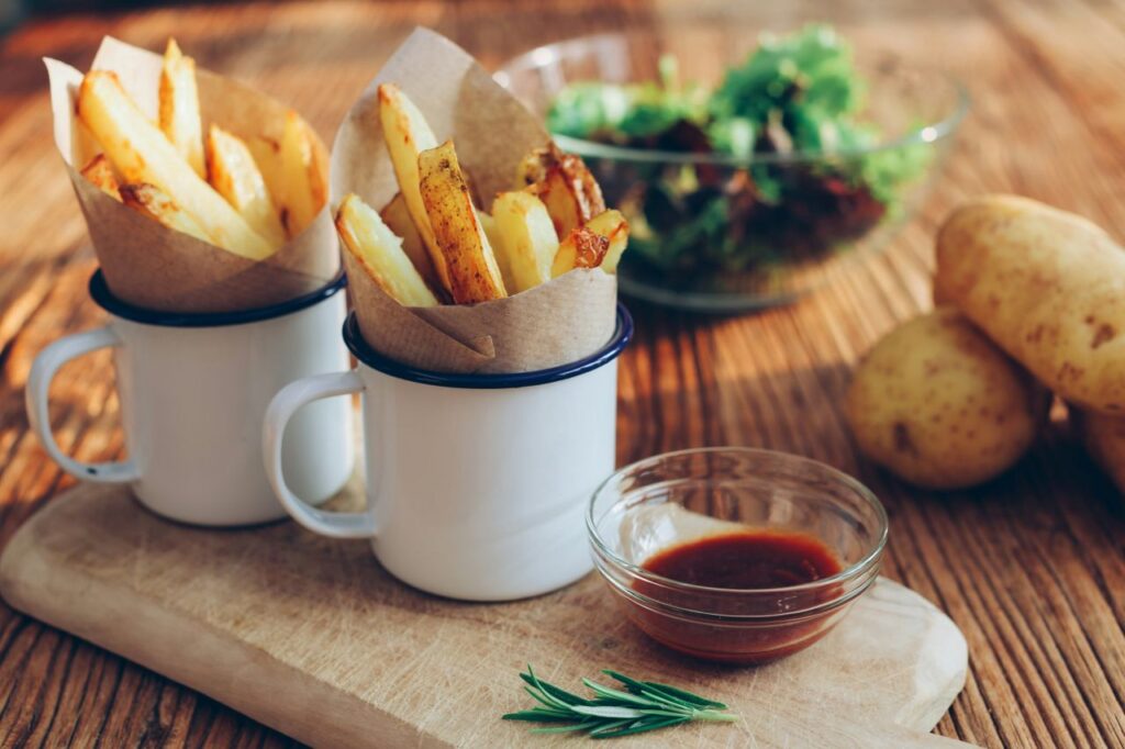 patate fritte in tazza