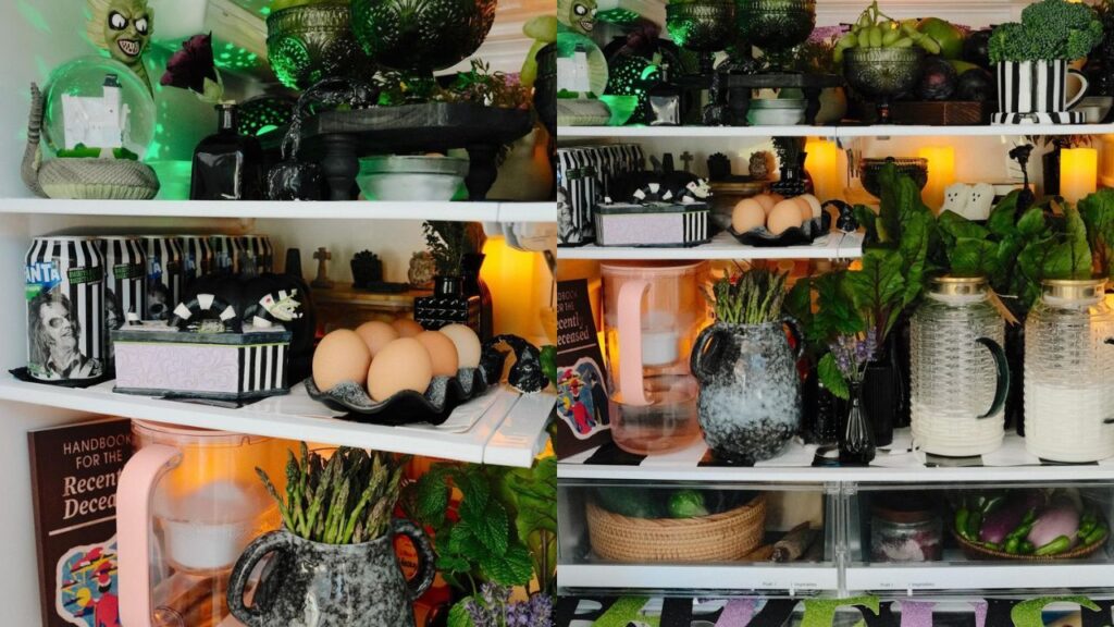 Un esempio di Fridgescaping a tema Halloween