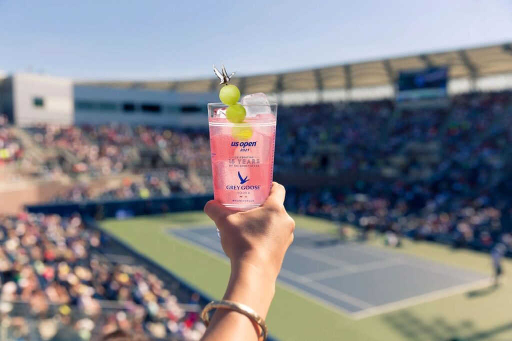 Un bicchiere di Honey Deuce durante una gara degli US Open