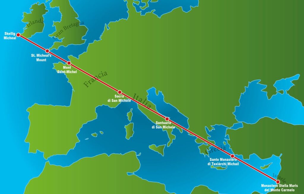 Mappa Linea Sacra di San Michele