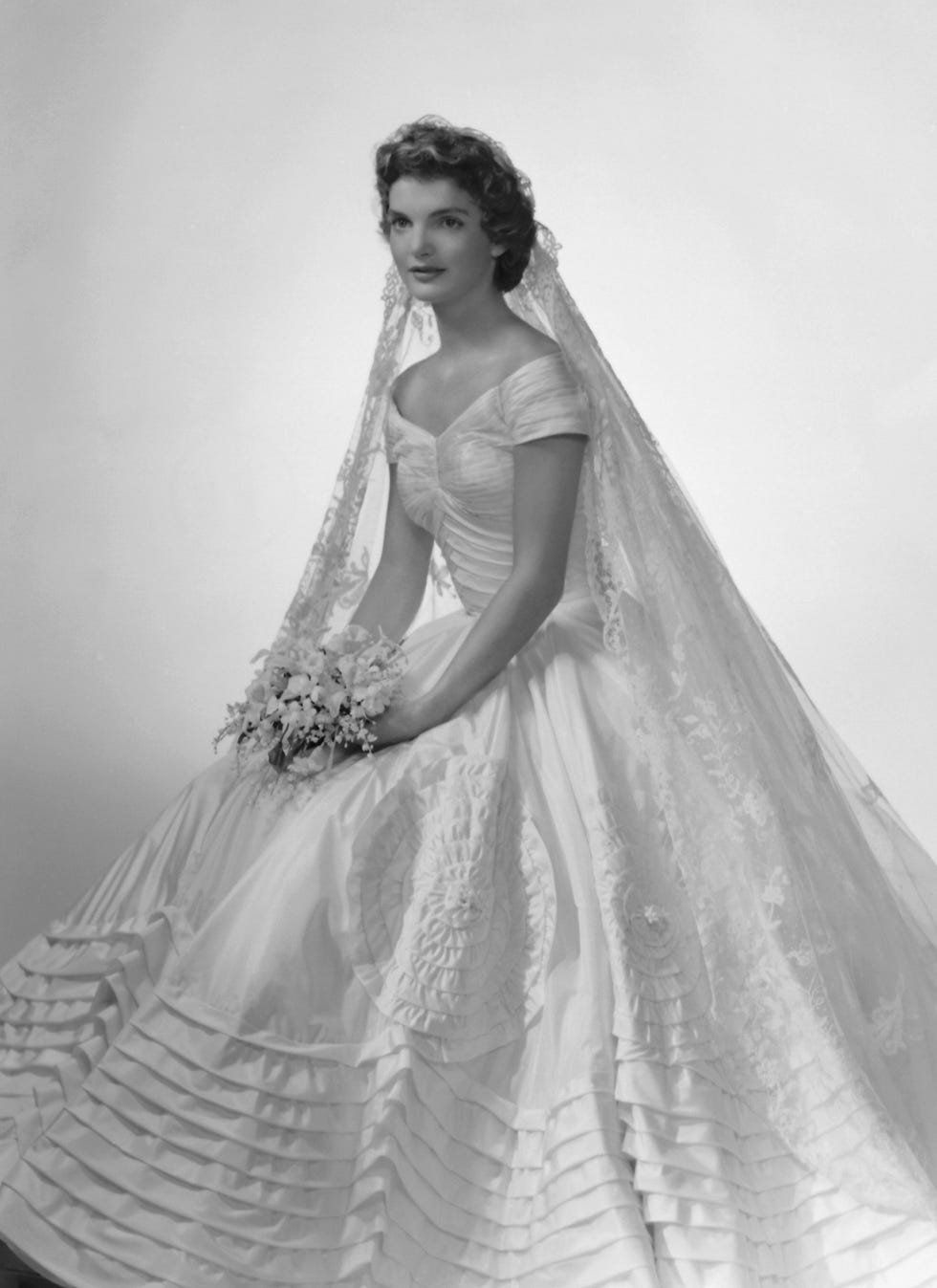 Jackie kennedy in abito da sposa