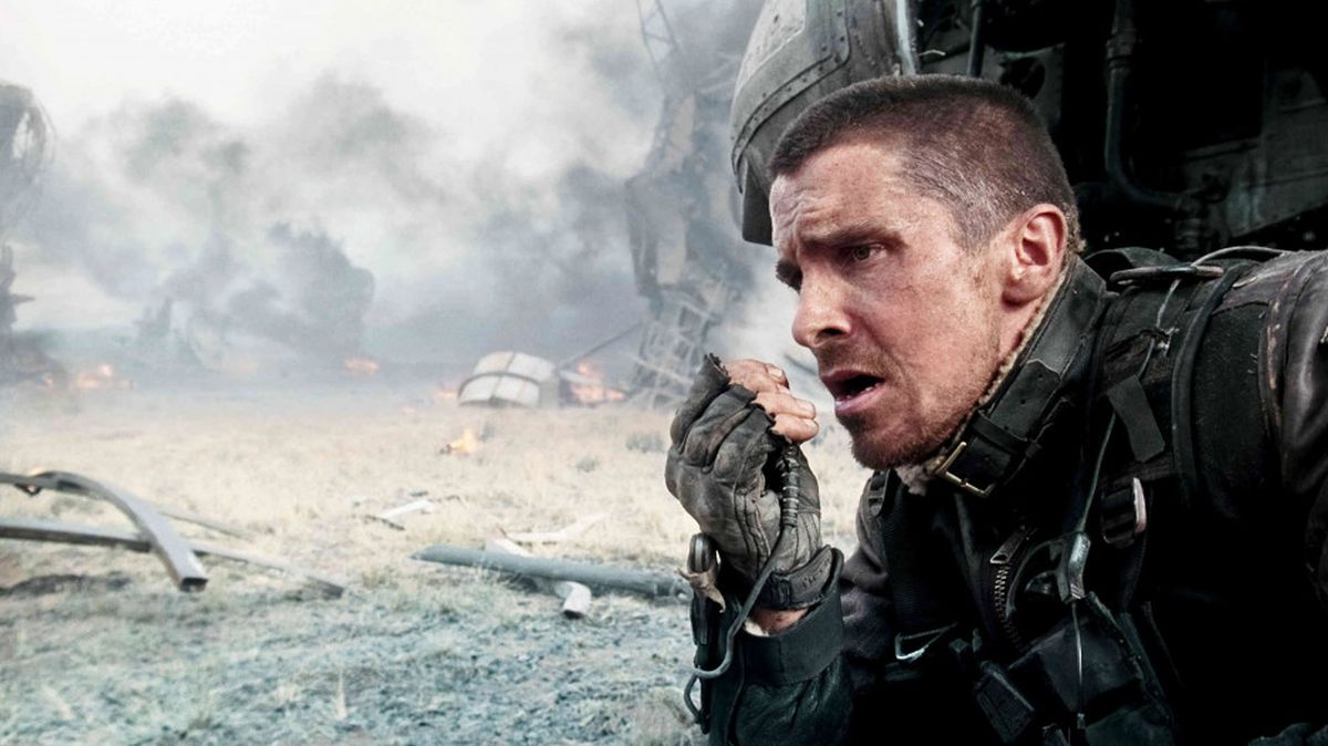 Christian Bale in una scena di Terminator Salvation