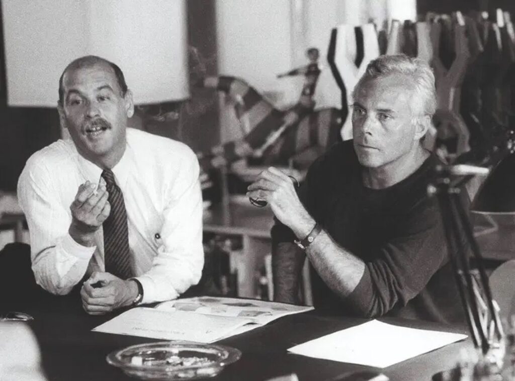 Giorgio Armani e Sergio Galeotti