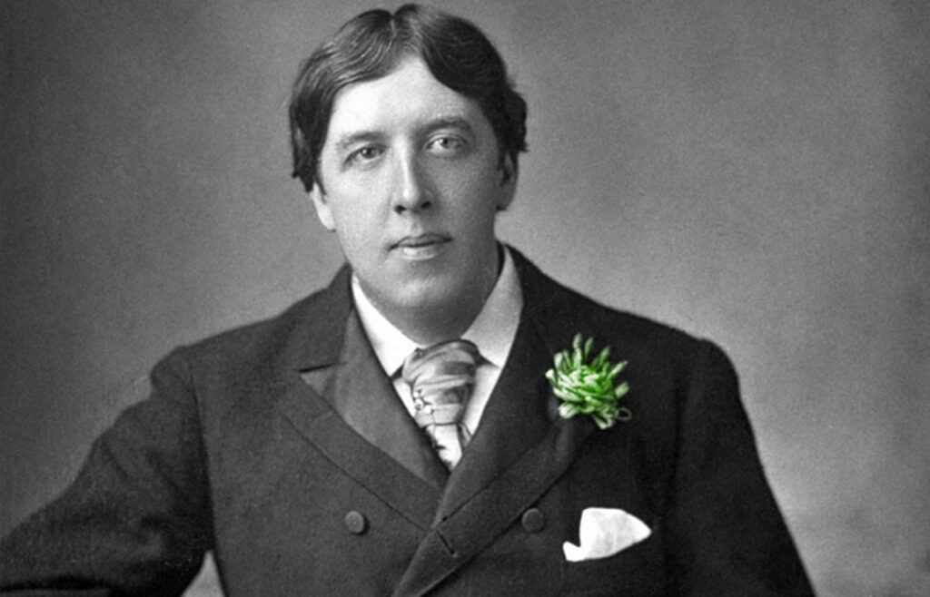 Oscar Wilde con il garofano verde