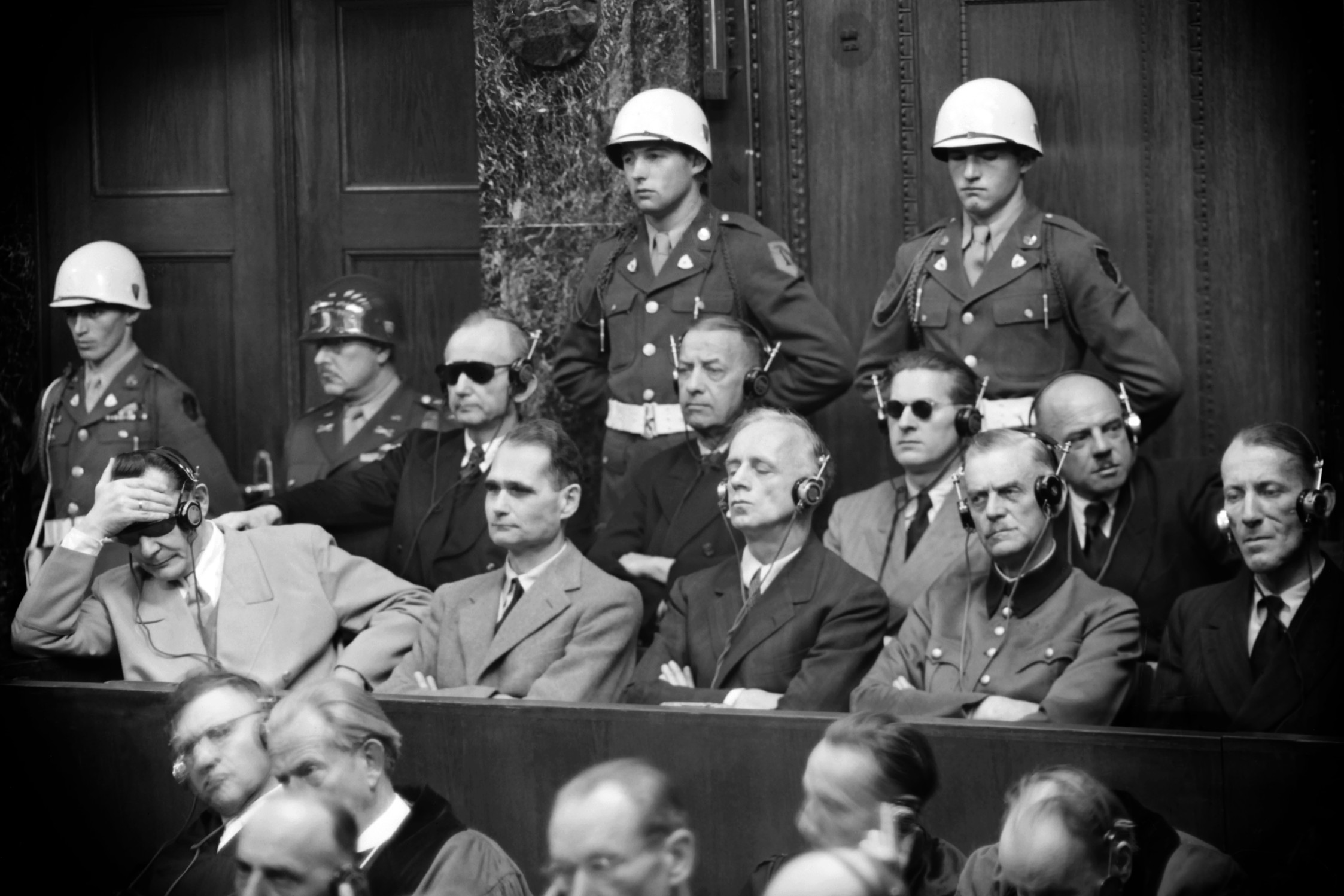 I rappresentanti del governo Hitler imputati al processo di Norimberga