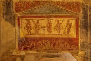 un dettaglio di un affresco di Pompei