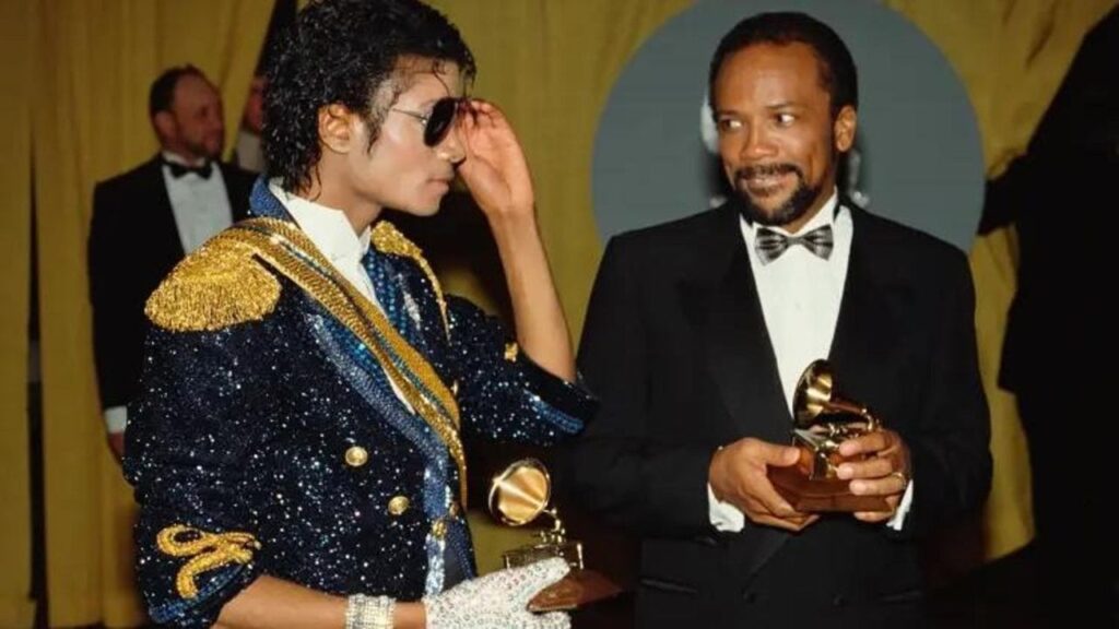 Michael Jackson e Quincy Jones ai Grammies