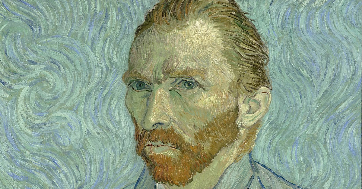 Un dettaglio del volto di Vincent Van Gogh