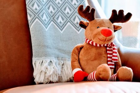 Un peluche di Rudolph