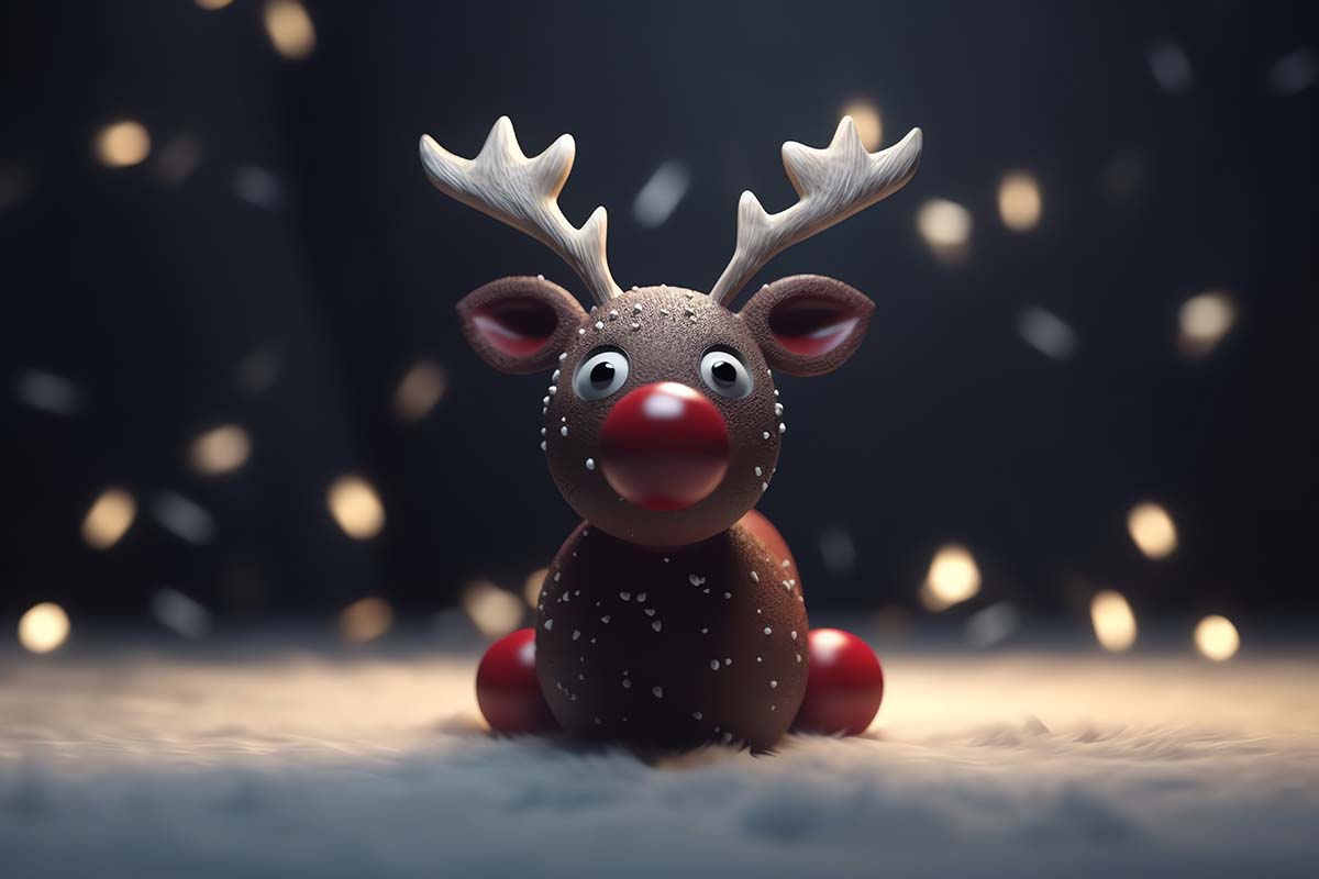 Rudolph la renna di Babbo Natale dal naso rosso