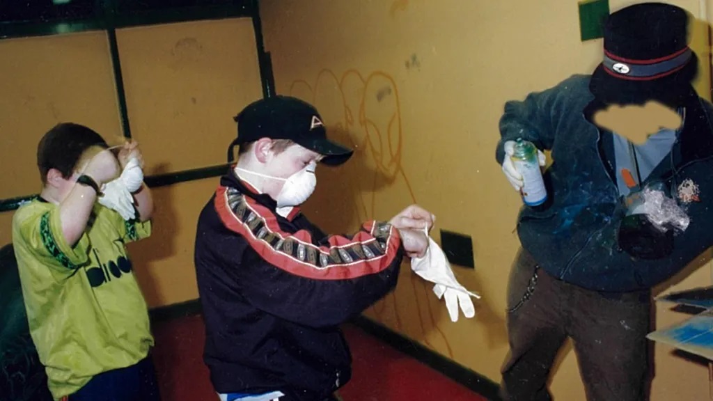 Banksy a Bristol negli anni 90 con i suoi allievi