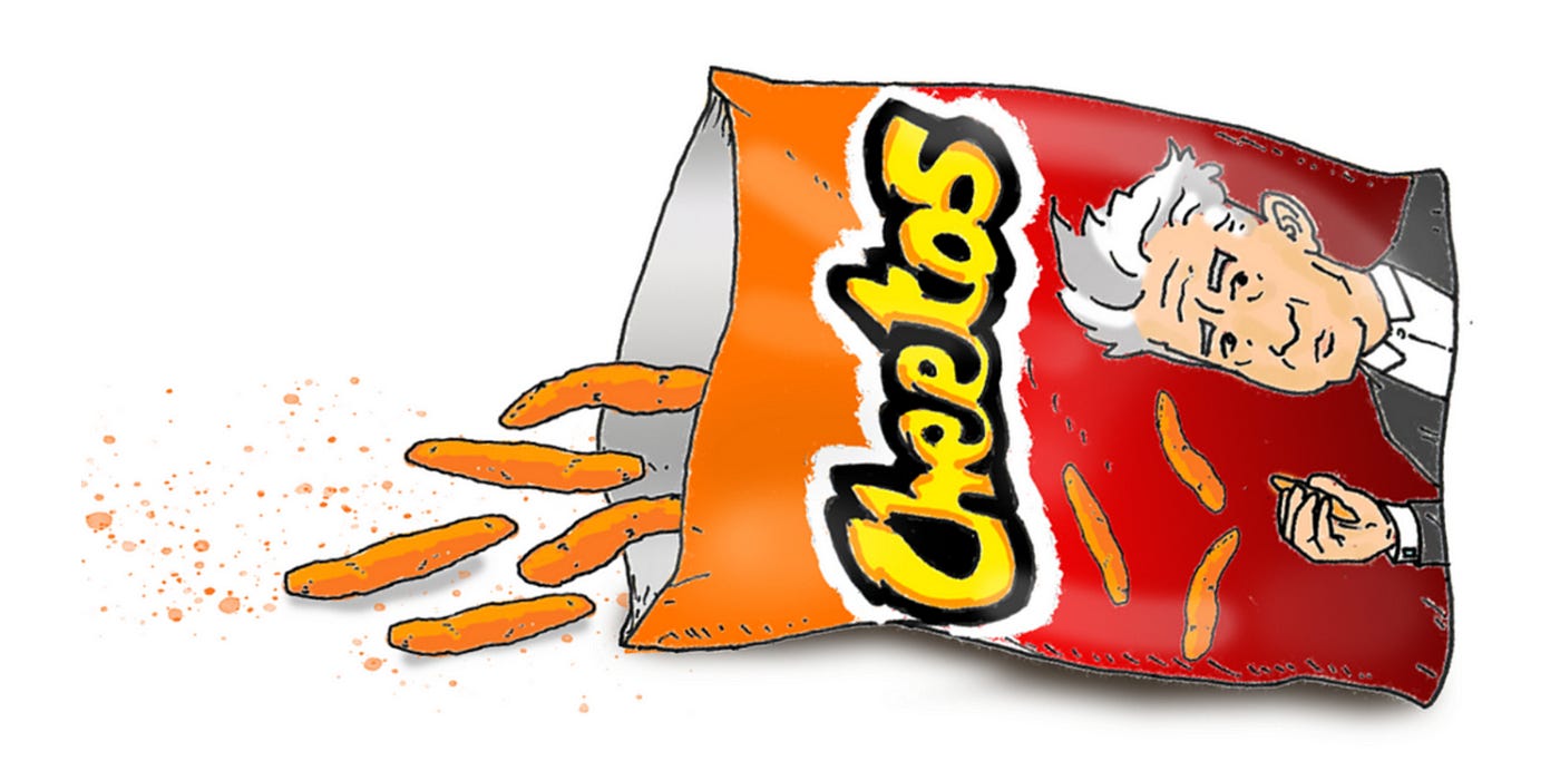 Le Cheetos customizzate con la faccia di David Lynch