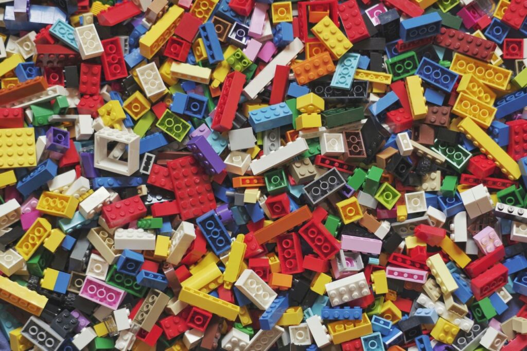 Mattoncini multicolore della LEGO